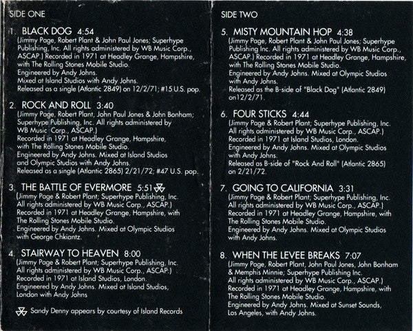 Led Zeppelin – Untitled - 1994 Cassette VinylPursuit.com