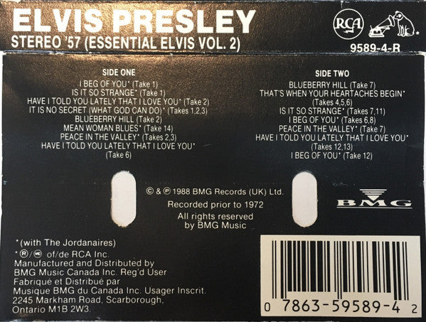 Elvis Presley – Stereo '57 (Essential Elvis Volume 2) - 1988 Cassette SEALED!! VinylPursuit.com