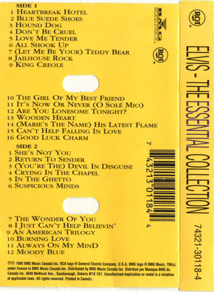 Elvis – The Essential Collection (28 Timeless Classics) - 1995 Cassette SEALED!! VinylPursuit.com