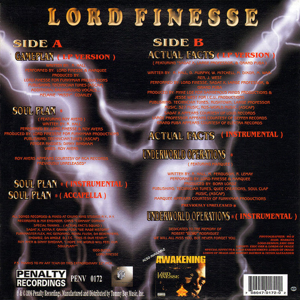 Lord Finesse – Gameplan / Actual Facts - 1996 Original VinylPursuit.com