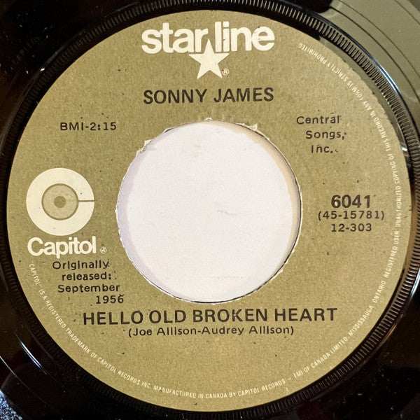Sonny James – Hello Old Broken Heart / Young Love - 7" Single Vinyl Pursuit Inc