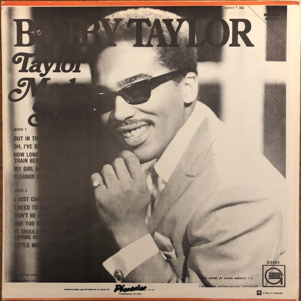 Bobby Taylor – Taylor Made Soul - 1969 Original, Rare! VinylPursuit.com