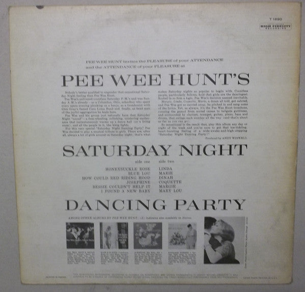 Pee Wee Hunt – Saturday Night Dancing Party - Mono Pressing VinylPursuit.com