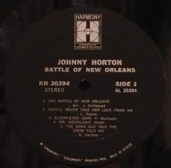 Johnny Horton – Battle Of New Orleans VinylPursuit.com
