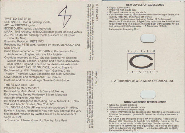 Twisted Sister – Under The Blade - 1985 Cassette VinylPursuit.com