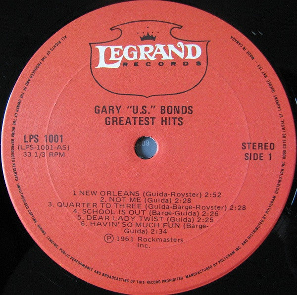 Gary US Bonds – Greatest Hits VinylPursuit.com