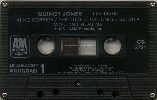 Quincy Jones – The Dude - 1981 Cassette VinylPursuit.com
