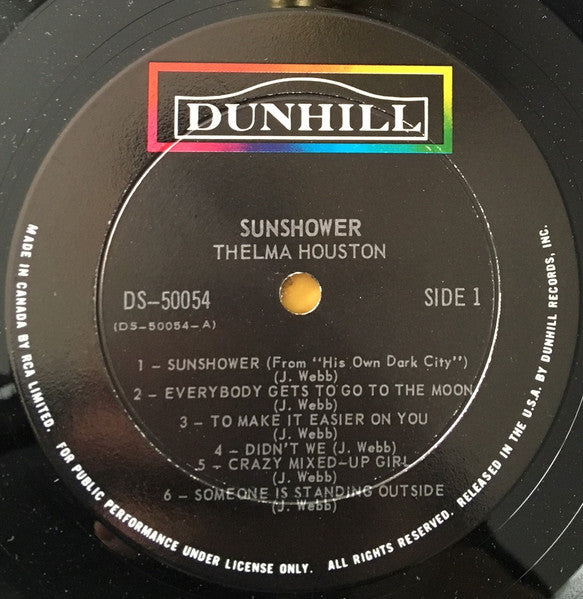 Thelma Houston – Sunshower - 1969 Original, Rare VinylPursuit.com