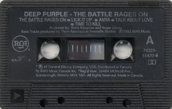 Deep Purple – The Battle Rages On... - 1993 Cassette VinylPursuit.com