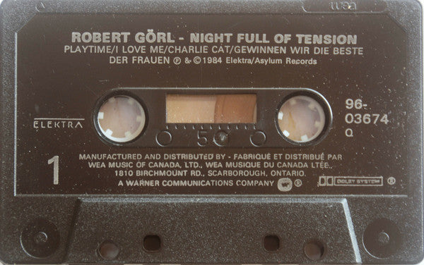 Robert Görl – Night Full Of Tension - 1984 Cassette VinylPursuit.com