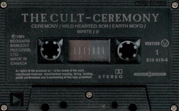The Cult – Ceremony - 1991 Cassette VinylPursuit.com