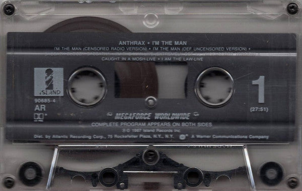 Anthrax – I'm The Man - 1987 Cassette VinylPursuit.com
