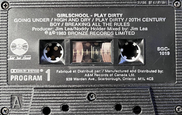 Girlschool – Play Dirty - 1983 Cassette VinylPursuit.com