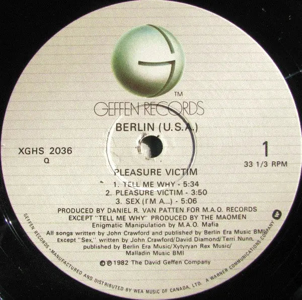 Berlin – Pleasure Victim - 1983 Original! VinylPursuit.com