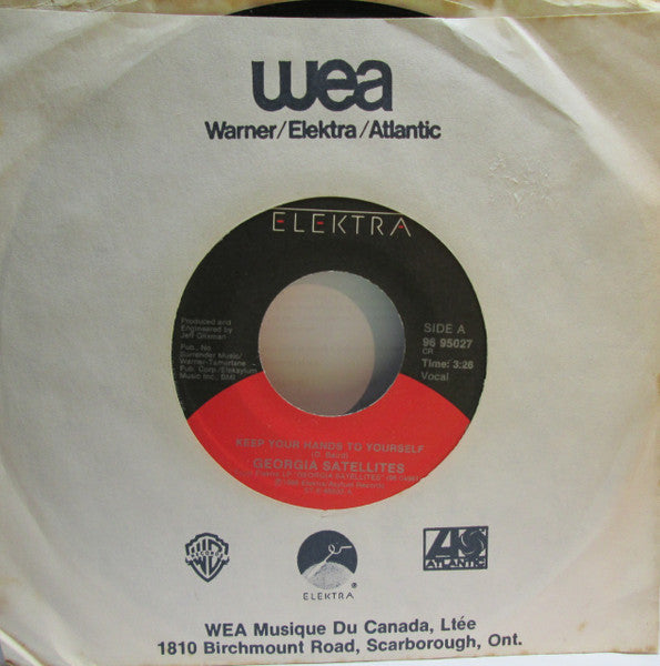 Georgia Satellites – Keep Your Hands To Yourself -  7" Single 1985 Vinyl Pursuit Inc
