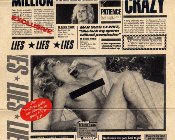 Guns N Roses – G N' R Lies - 1989, Cassette VinylPursuit.com