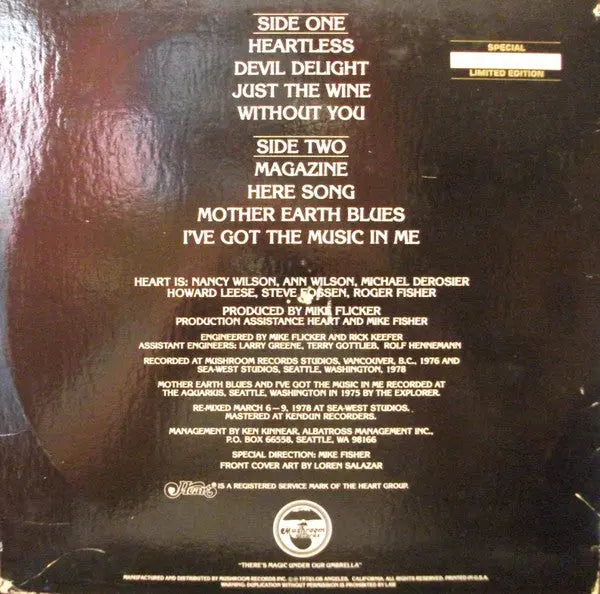 Heart – Magazine - 1982 US Limited Edition Numbered Picture Disc VinylPursuit.com