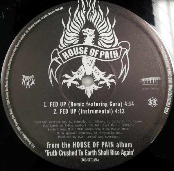 House Of Pain – Fed Up - 1996 Original Promo - Bargain Bin! VinylPursuit.com