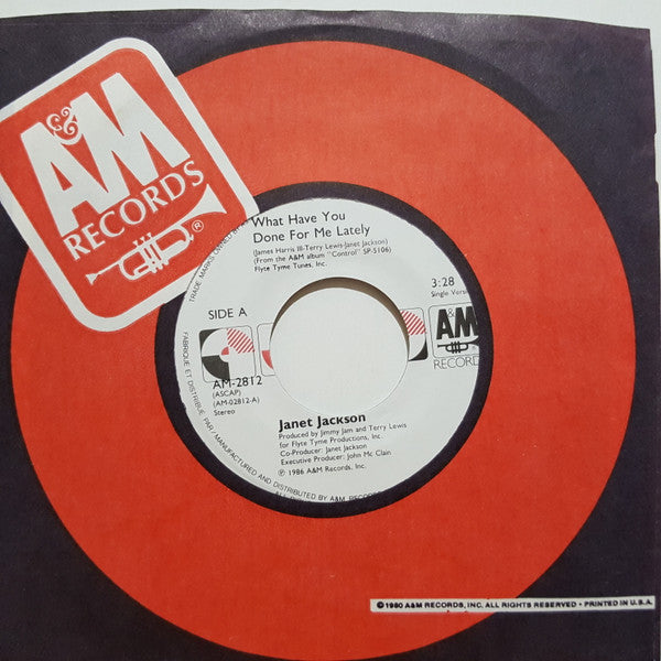 Janet Jackson – What Have You Done For Me Lately - 7" Single Vinyl Pursuit Inc