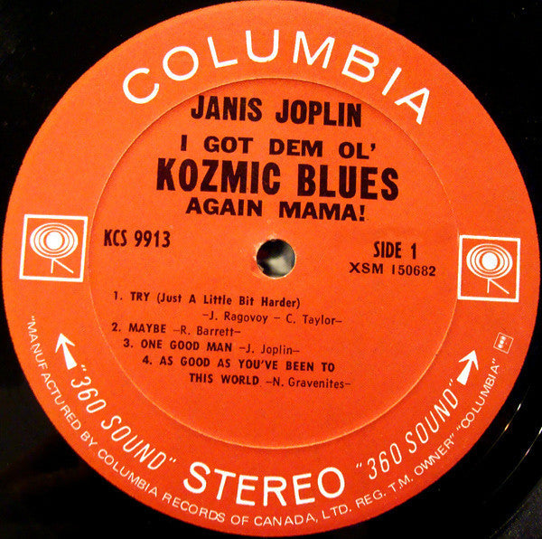 JANIS JOPLIN I Got Dem Ol Kozmic Blues Again Mama 1969 Orginal janis-joplin-i-got-dem-ol-kozmic-blues-again-mama-1969-orginal