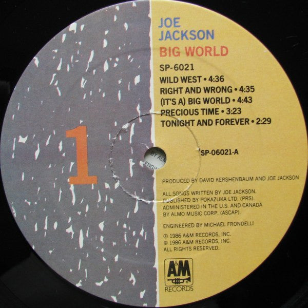Joe Jackson – Big World - 1986 3-Album Release VinylPursuit.com