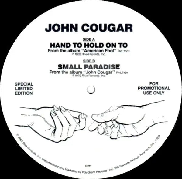 John Cougar – Hand To Hold On To - 1982  7", US Promo Picture Disc, Sealed! VinylPursuit.com