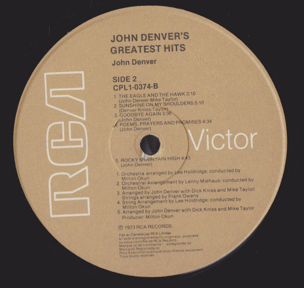 John Denver – The Best Of John Denver - 1973 Original!