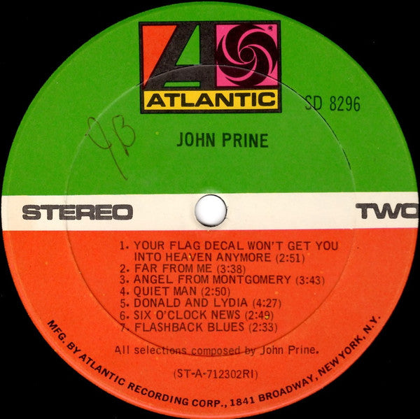 John Prine – John Prine - 1971 US Original VinylPursuit.com