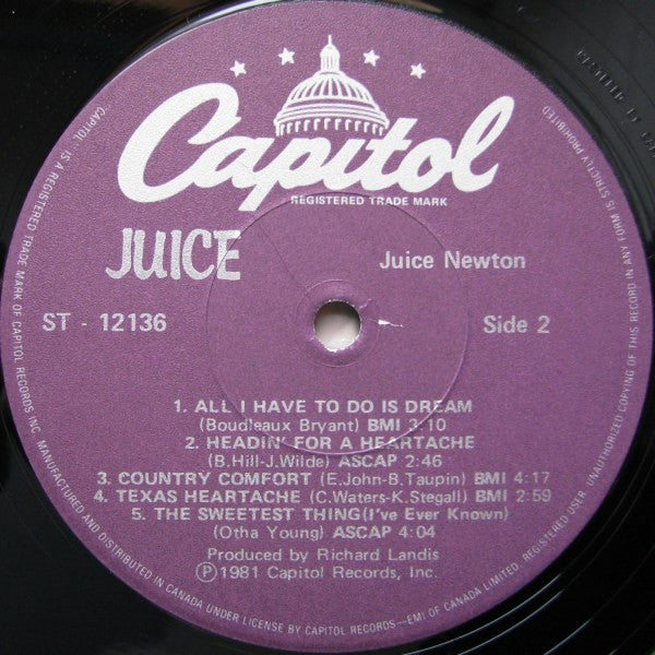 Juice Newton – Juice - 1981 Original! VinylPursuit.com
