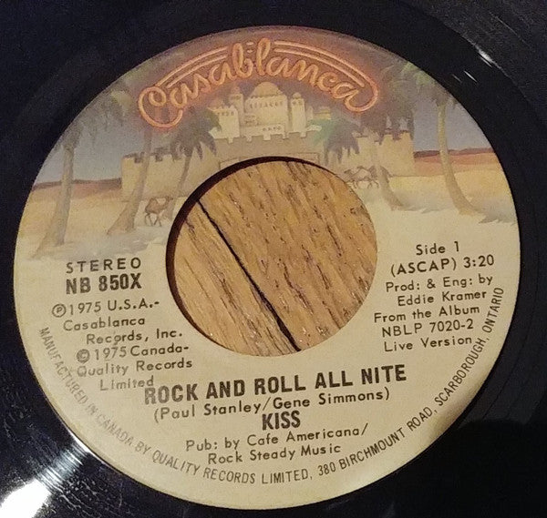 Kiss – Rock And Roll All Nite -  7" Single, 1975 Very Rare Pressing Vinyl Pursuit Inc