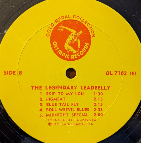 Leadbelly The Legendary Leadbelly 1973 US Pressing Vinyl Pursuit Inc