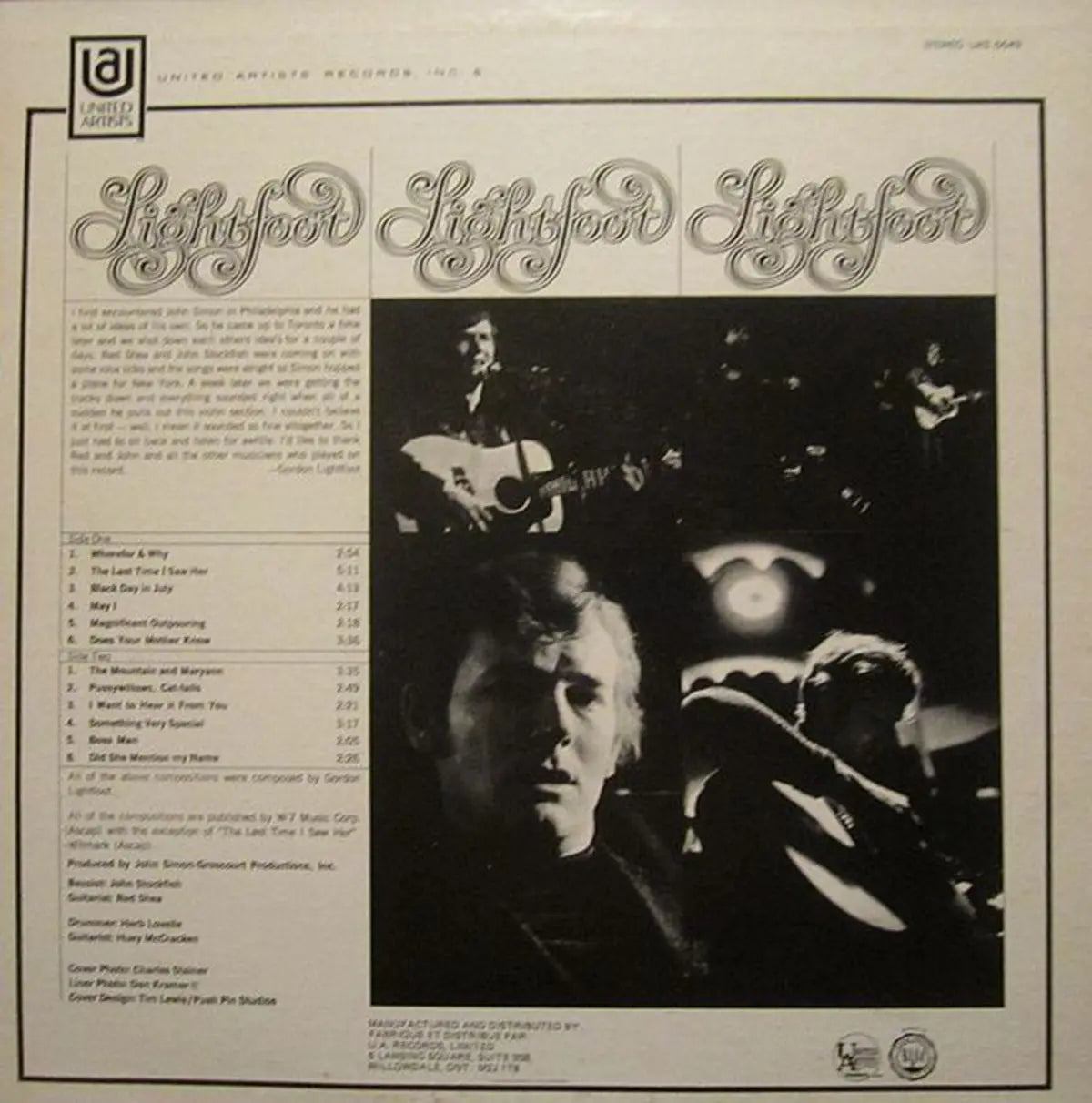 Gordon Lightfoot – Did She Mention My Name? VinylPursuit.com