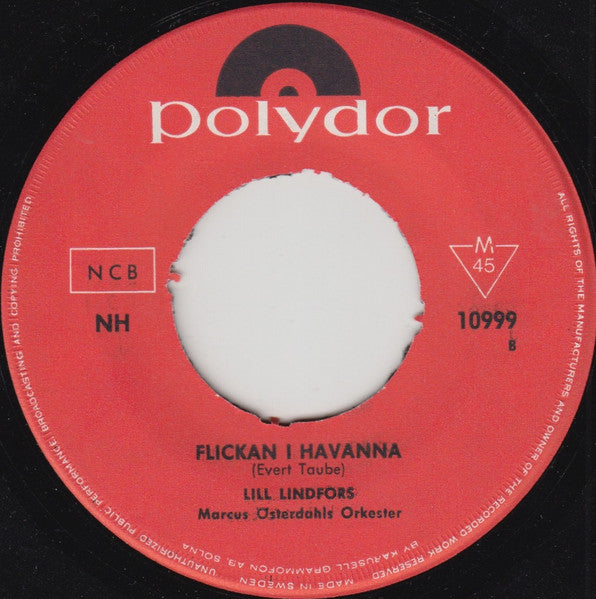 Lill Lindfors – Amanda Lundbom / Flickan I Havanna -  7" Single, 1965 Swedish Pressing Vinyl Pursuit Inc