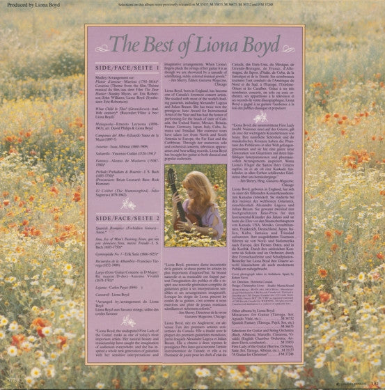 Liona Boyd – The Best Of Liona Boyd - 1982 Original Pressing Vinyl Pursuit Inc