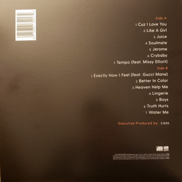 Lizzo – Cuz I Love You - Limited Edition, CLEAR Vinyl! VinylPursuit.com