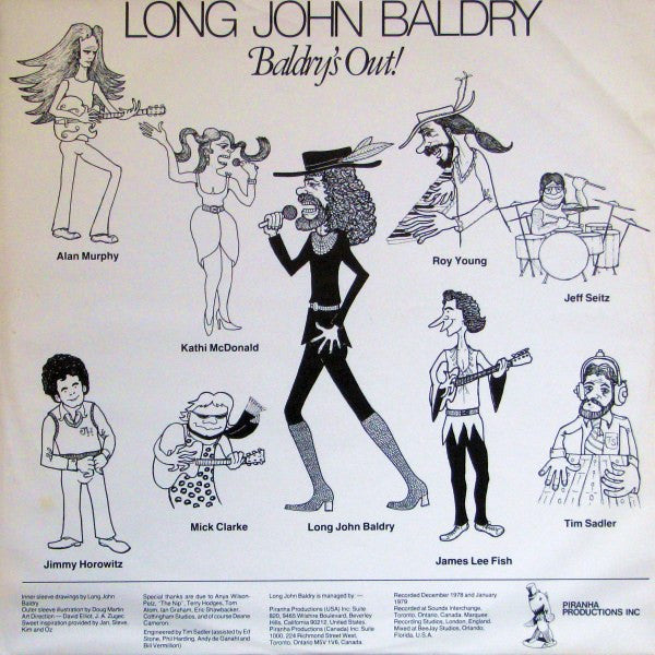 Long John Baldry – Baldry's Out! 1979 Original VinylPursuit.com