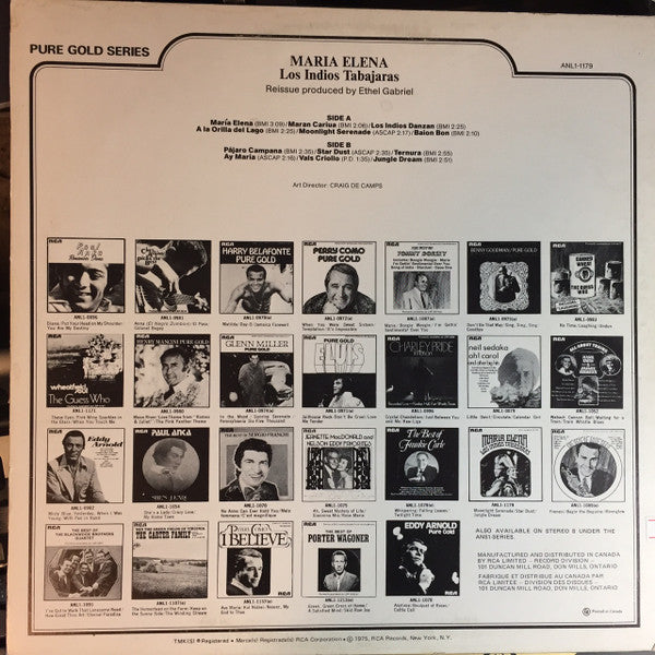 Los Indios Tabajaras – Maria Elena - 1975 Pressing VinylPursuit.com