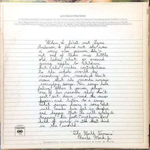 Lynn Anderson – Rose Garden - 1971 Sealed!* VinylPursuit.com