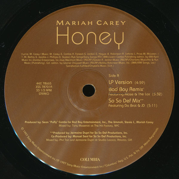 Mariah Carey – Honey - 1997 Pressing in Shirnkwrap VinylPursuit.com