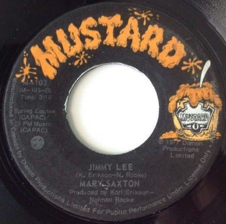 Mary Saxton – Georgia Eyes -  7" Single, 1977 Original, Rare Vinyl Pursuit Inc