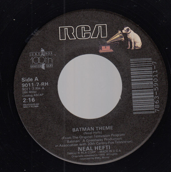 Batman Theme - Neal Hefti –  7" Single - 1989 Vinyl Pursuit Inc