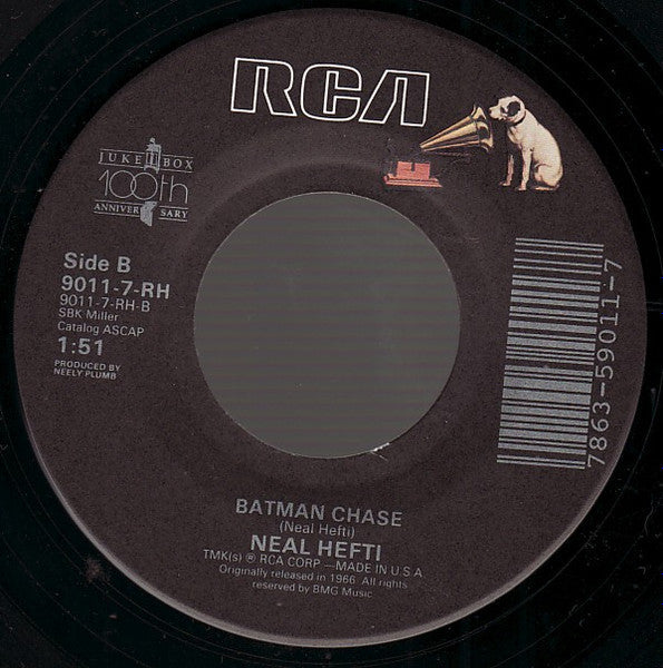 Batman Theme - Neal Hefti –  7" Single - 1989 Vinyl Pursuit Inc