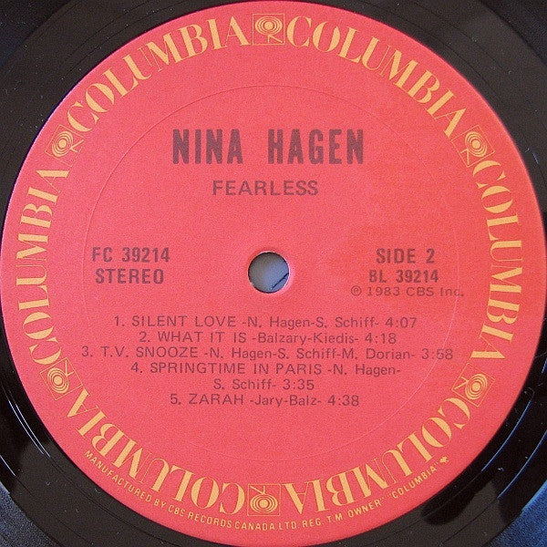 Nina Hagen – Fearless - 1983 Original! VinylPursuit.com