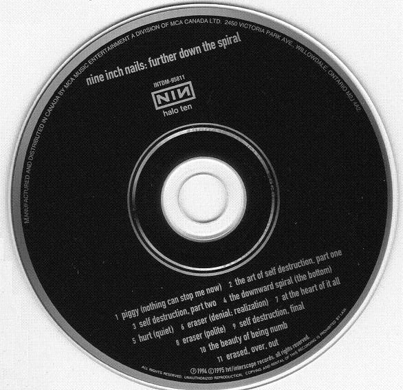 Nine Inch Nails – Further Down The Spiral - CD Vinyl Pursuit Inc