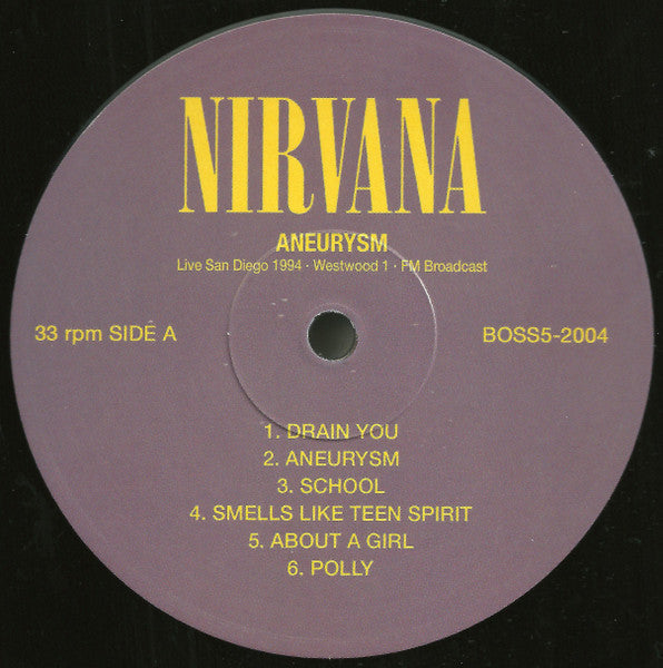 Nirvana – Aneurysm (Live San Diego 1994 · Westwood 1 · FM Broadcast) - Rare, Sealed! VinylPursuit.com