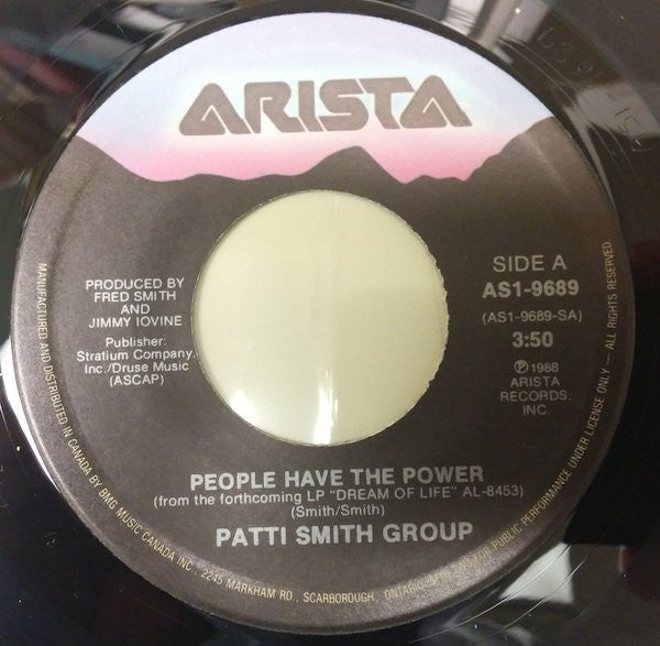 Patti Smith – People Have The Power -  7" Single, 1988 Vinyl Pursuit Inc