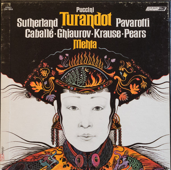 Puccini - Sutherland, Pavarotti, Caballé, Ghiaurov, Krause, Pears – Turandot - 1973, 3-Album Box Set VinylPursuit.com
