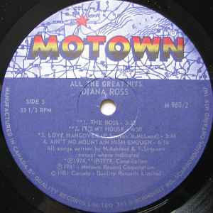 Diana Ross – All The Great Hits - 1981 VinylPursuit.com