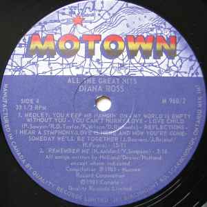 Diana Ross – All The Great Hits - 1981 VinylPursuit.com
