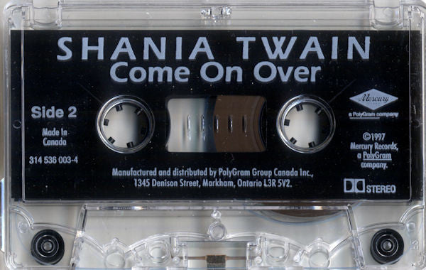 Shania Twain – Come On Over - 1997 Cassette VinylPursuit.com